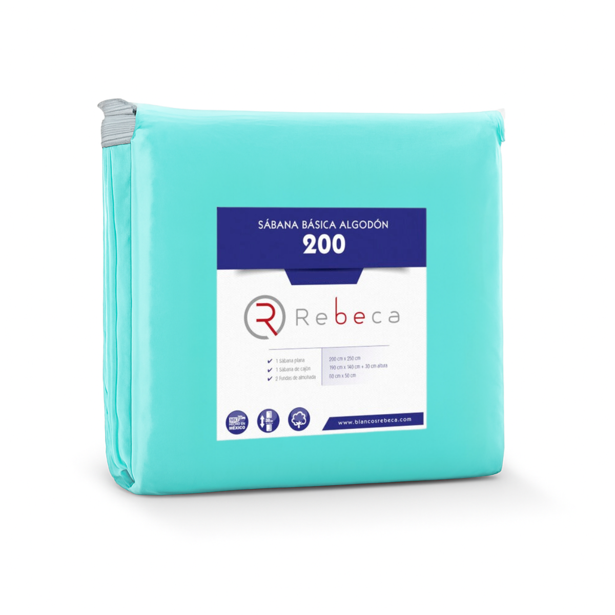 Juego de Sábanas Básica Algodón Percal 200 -Tamaño y color a elegir