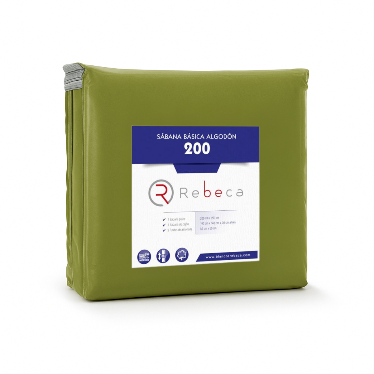 Juego de Sábanas Básica Algodón Percal 200 -Tamaño y color a elegir