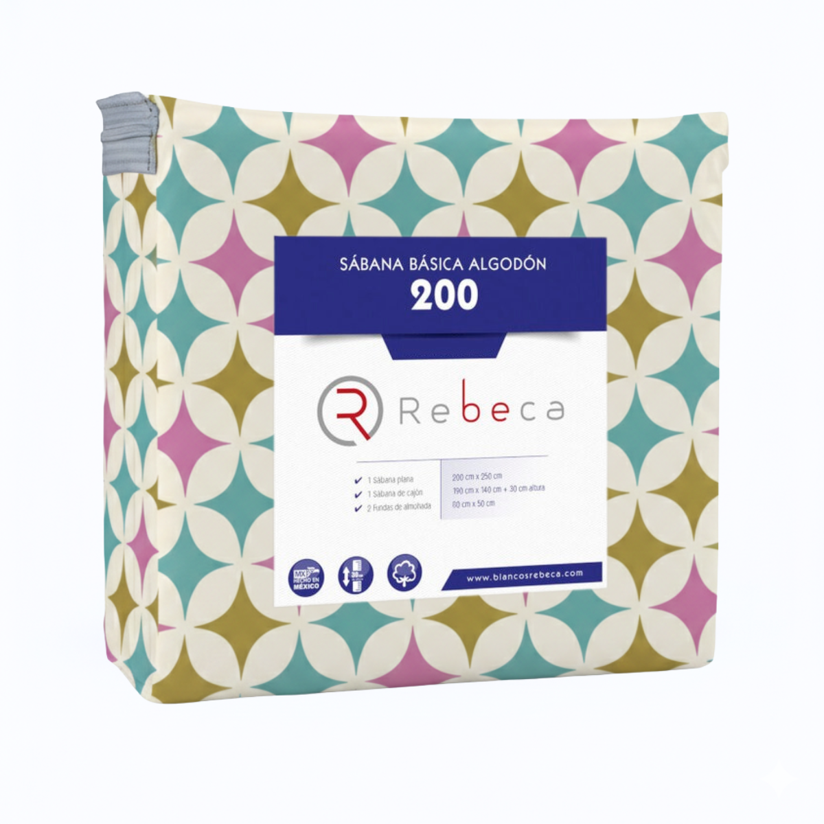 Juego de Sábanas Básica Algodón Percal 200 Estampado -Tamaño y color a elegir