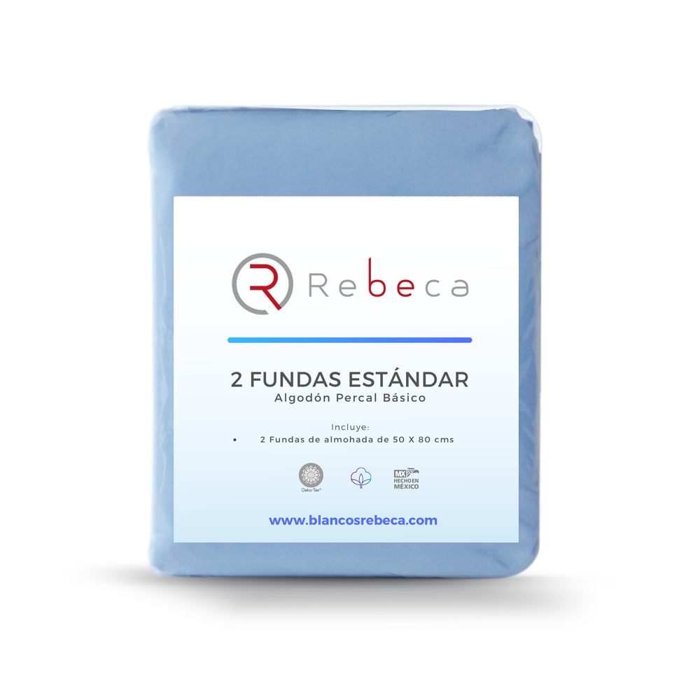 Par de Fundas De Almohada Estándar 200 -15 Colores A Elegir