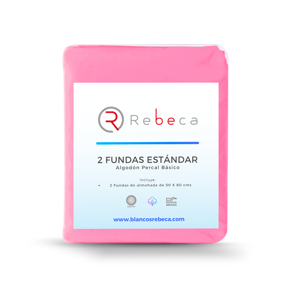 Par de Fundas De Almohada Estándar 200 -15 Colores A Elegir