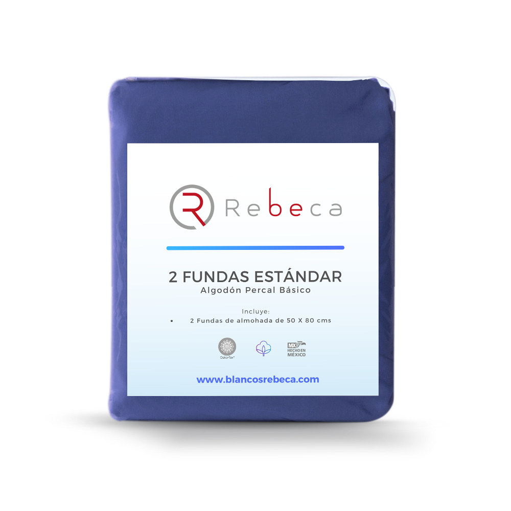 Par de Fundas De Almohada Estándar 200 -15 Colores A Elegir