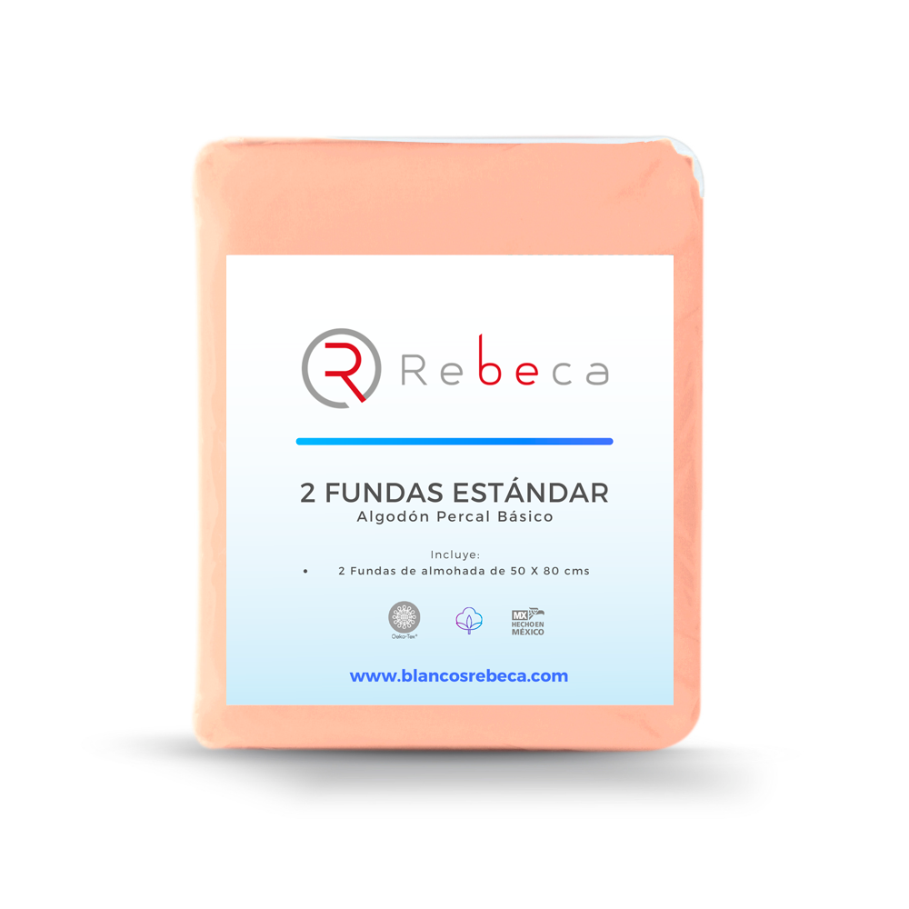 Par de Fundas De Almohada Estándar 200 -15 Colores A Elegir