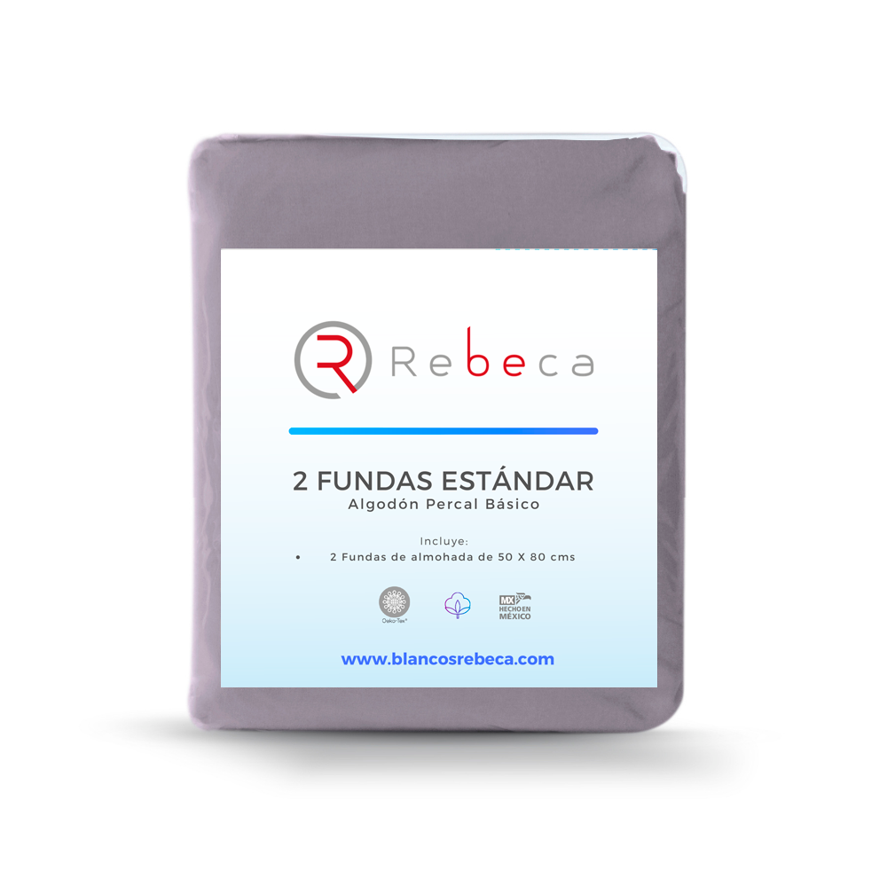 Par de Fundas De Almohada Estándar 200 -15 Colores A Elegir