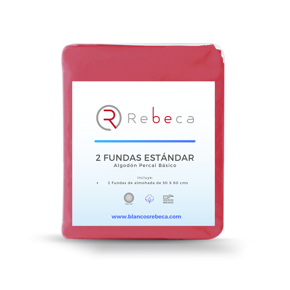 Par de Fundas De Almohada Estándar 200 -15 Colores A Elegir