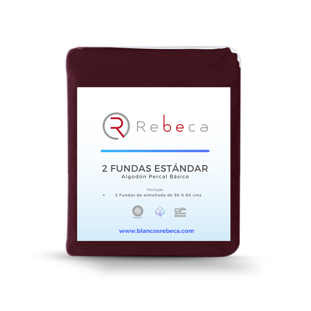 Par de Fundas De Almohada Estándar 200 -15 Colores A Elegir